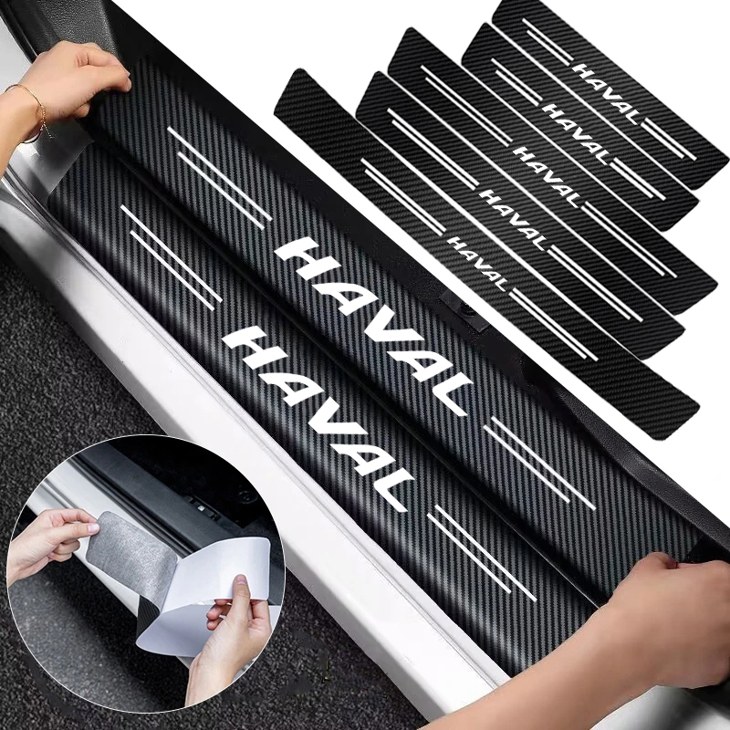 Crepe Pan Carbon - 1/4/5 szt. Naklejki ochronne na próg